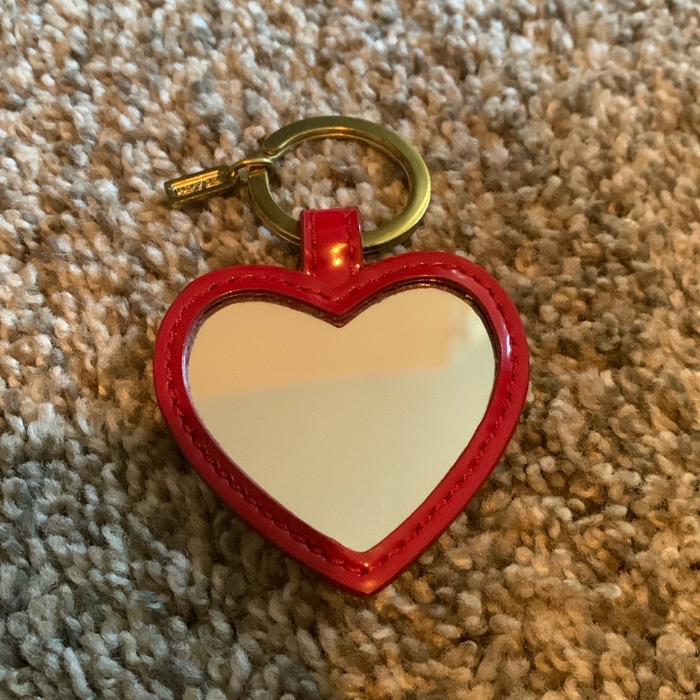 Coach Heart Keychain With Mirror